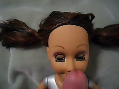 Threesome Doll Fucking Ends with a Massive Facial Cumshot