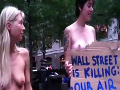 вЂЄTopless Protesters at Occupy Wall Street