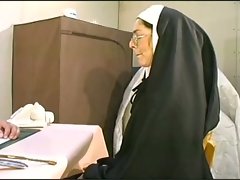 Naugthy nun gets her holes stuffed hardcore