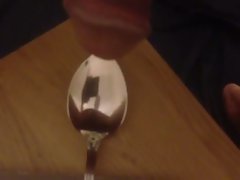 milking prostate onto a spoon 1