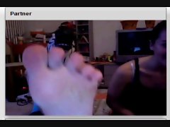 Three czech saucy teens show their feet on chatroulette