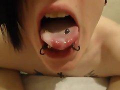 Gay Emo loves to swallow sperm